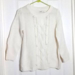 wool blend fisherman style pullover sweater Old Navy Large